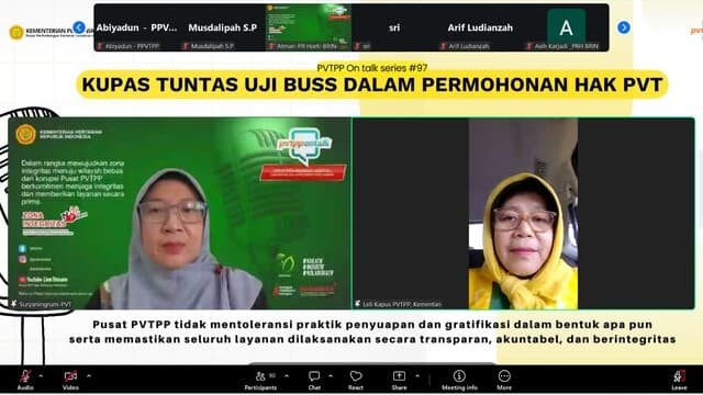 Pusat PVTPP Kementan Dorong Peningkatan Kualitas Permohonan Hak PVT