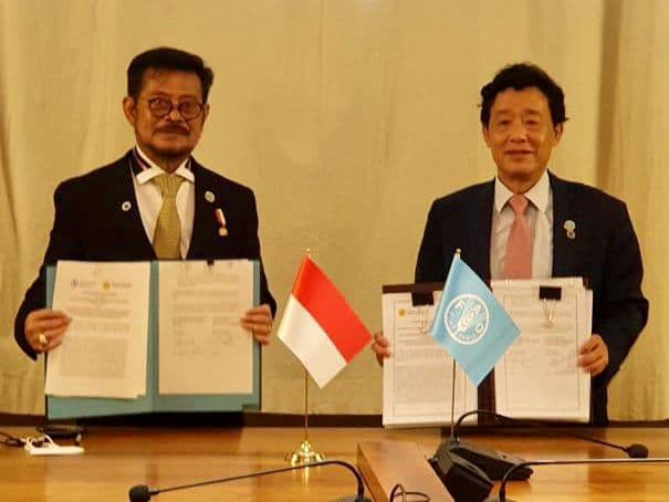 Perkuat Leadership Indonesia, Mentan SYL Teken MoU Dengan FAO