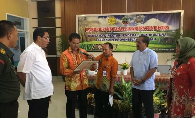 LTT Padi Meningkat, Kementan Ganjar Blora Bantuan Hortikultura