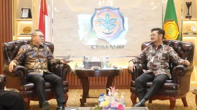 Mentan SYL di Sambangi Mendag Zulhas di Kantor Kementan, Bahas Pangan Hingga Perlindungan Petani
