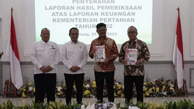 BPK Apresiasi Laporan Keuangan Kementan Tahun 2022