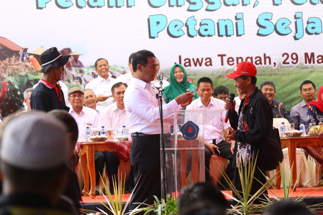 MENTAN Apresiasi Capaian Produktivitas Petani Jawa Tengah