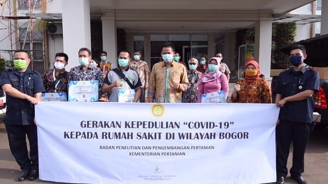 Atasi Pandemi Covid-19, Balitbangtan Salurkan Bantuan ke Empat Rumah Sakit