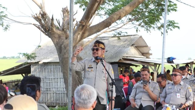 Hasil Melimpah, Mentan SYL Panen Raya Perdana Padi di Karawang