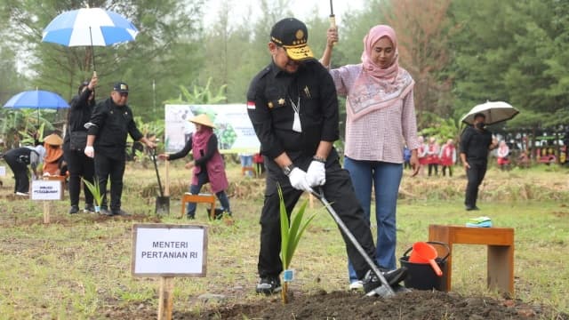 Mentan SYL Launching Pusat Nursery Kelapa Genjah di Kabupaten Batang
