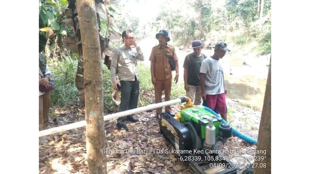 Kementan Respon Cepat Lakukan Pemantauan dan Penanganan Lahan Kekeringan di Areal Persawahan Kab. Pandeglang, Provinsi Banten