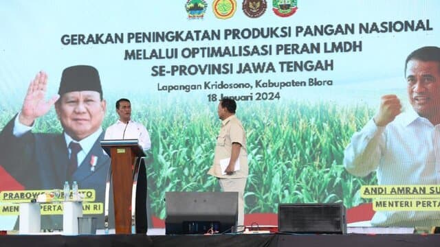 Menhan dan Mentan Disambut 35 Ribu Petani Blora Jawa Tengah